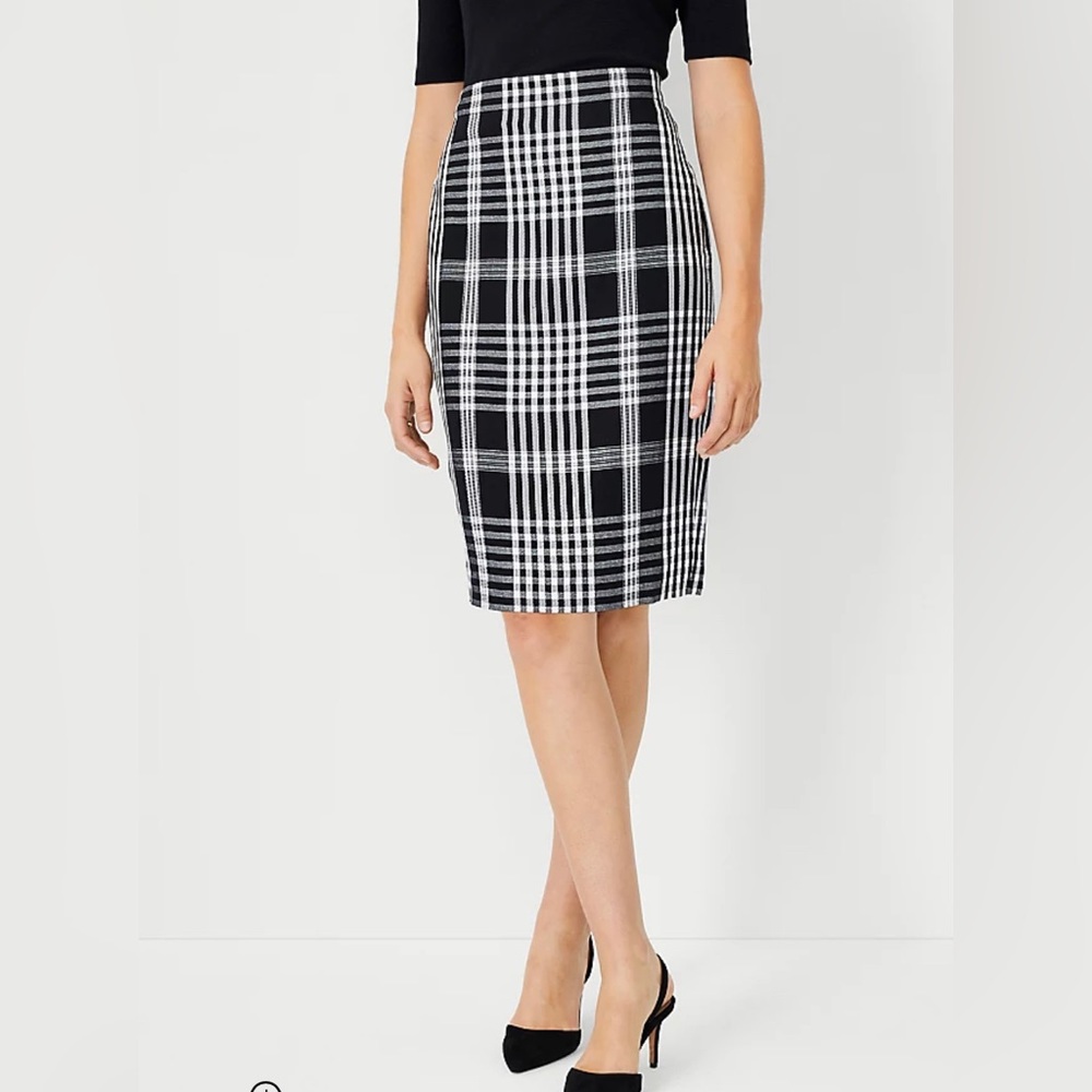 NEW Ann Taylor Plaid Pencil Skirt